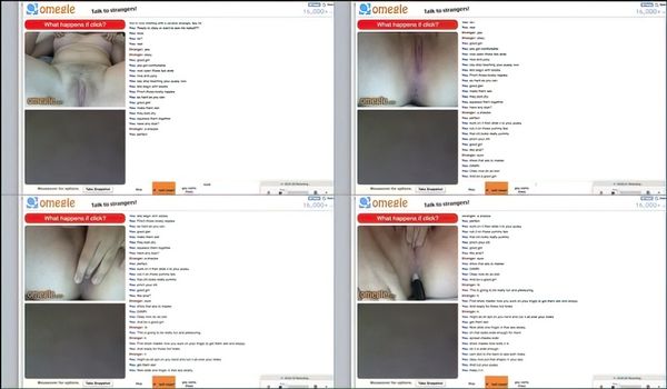 Omegle Slut Fucks Both Holes