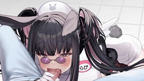 [250215][- ぺちぺちくうかん – (灰葉 – Lapin gris -)] 発情ケモミミclinic ～黒上らびHシーン①～