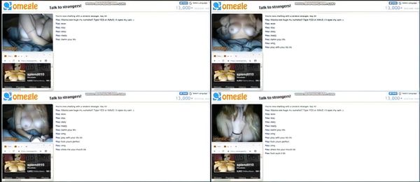 Omegle Blonde Teen Playing With Her Big Tits And Mouth