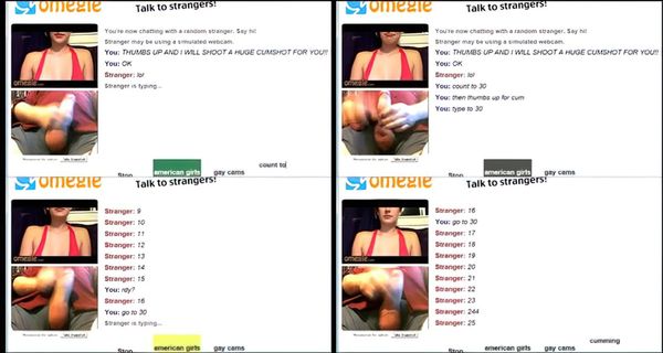 Horny Omegle Girl Gives Cum Countdown