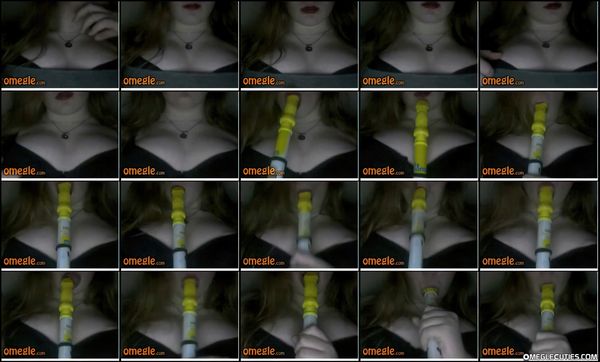 Cute Whore Sucks Bubble Wand On Omegle
