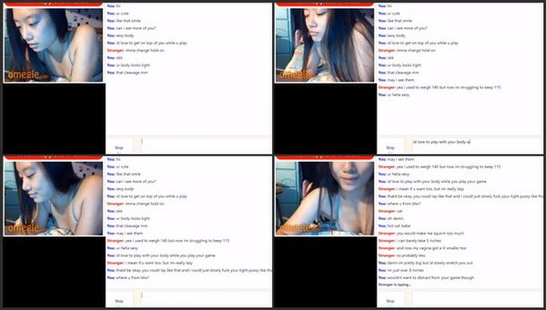 22 Yrs Omegle Nice Tits And Shaved Pussy Masturbate